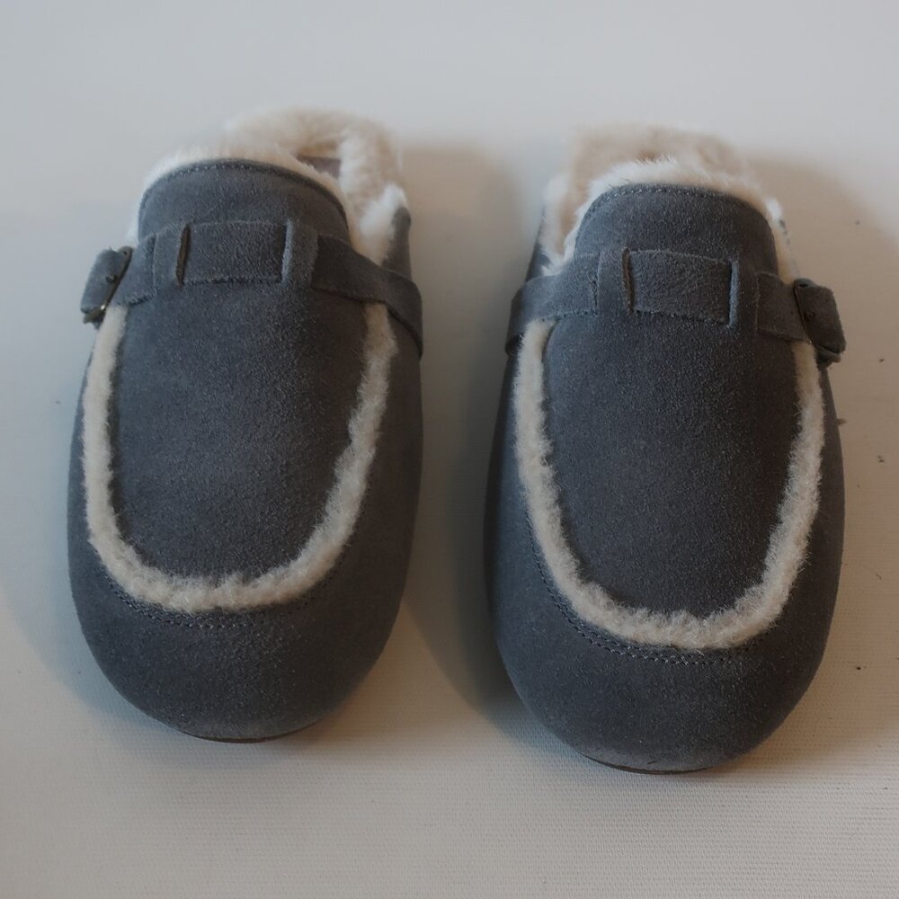 NWOB Womens Daniel Gray Willa Chestnut Tan Suede Mule Slippers 12W *